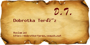 Dobrotka Teréz névjegykártya